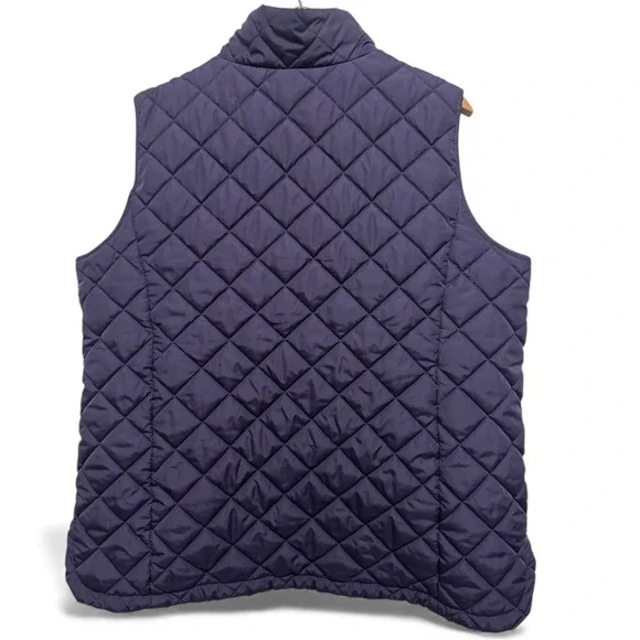Lands' End Navy Quilted Vest - Picture 6 of 8